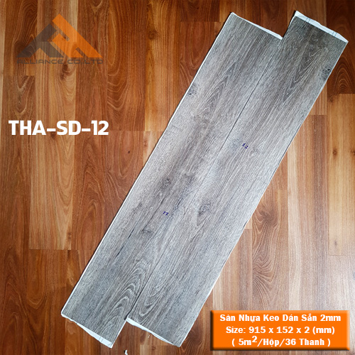 sàn nhựa keo dán 2mm giả gỗ -tha-sd-12